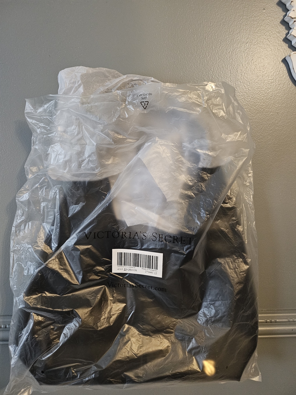 Victoria's Secret Black Shoulder Tote Bow Tie